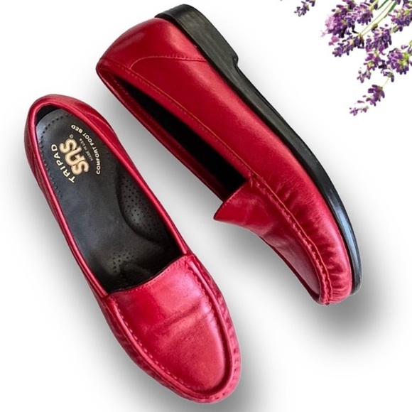 SAS Shoes - SAS San Antonio Shoemaker Simplify Slip On Loafer Comfortable Red Size: 7 NEW